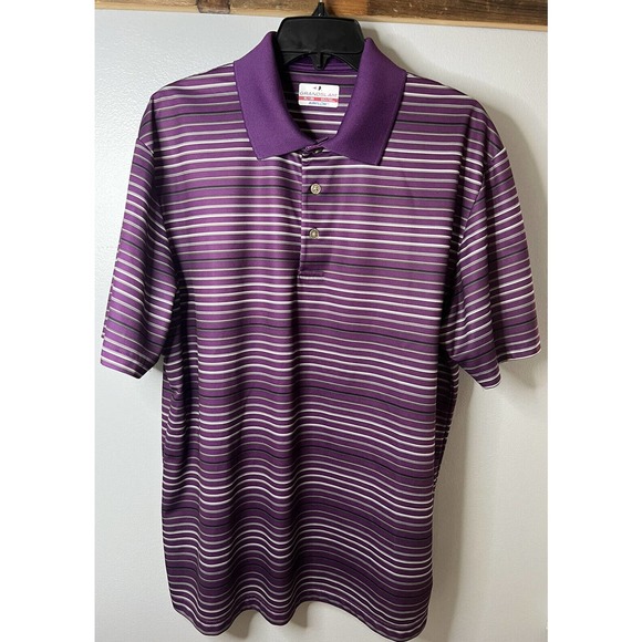 Grand Slam Other - Grand Slam Men's Sz XL Airflow Golf Polo Purple Striped Excellent Condition
